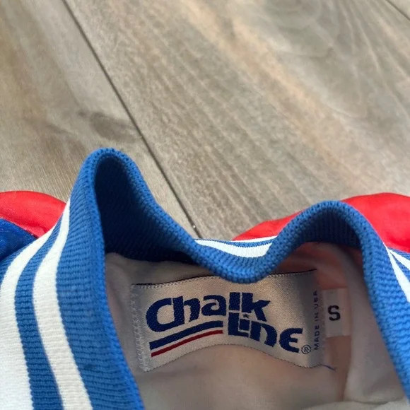 Chalk Line LA Dodgers Vintage Satin Varsity Jacket Blue White Mens Small - Picture 3 of 5